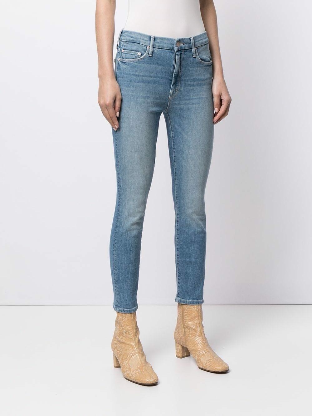 MOTHER The Looker Crop Jeans Size 29 Blue Skinny Ankle Stretch Denim
